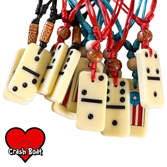 Adjustable Domino Necklace – Puerto Rico Flag Edition
